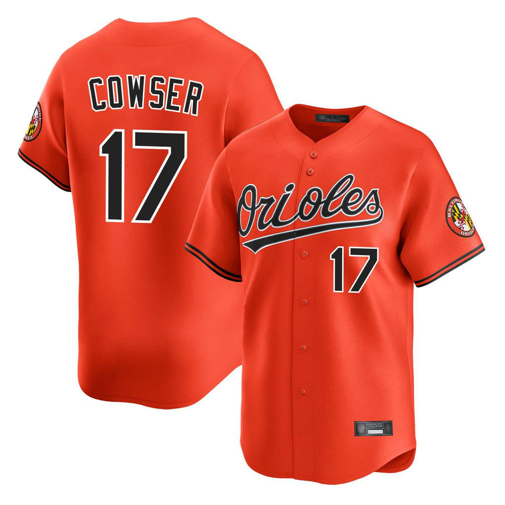 B.Orioles #17 Colton Cowser Player Orange Limited Home Game Gdoa Stitched Jerseys