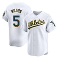 Athletics #5 Jacob Wilson White Limited Home Stitched Jersey
