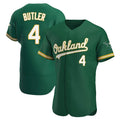 Athletics #4 Lawrence Butler player Green Authentic Kelly Alternate Stitched Jersey