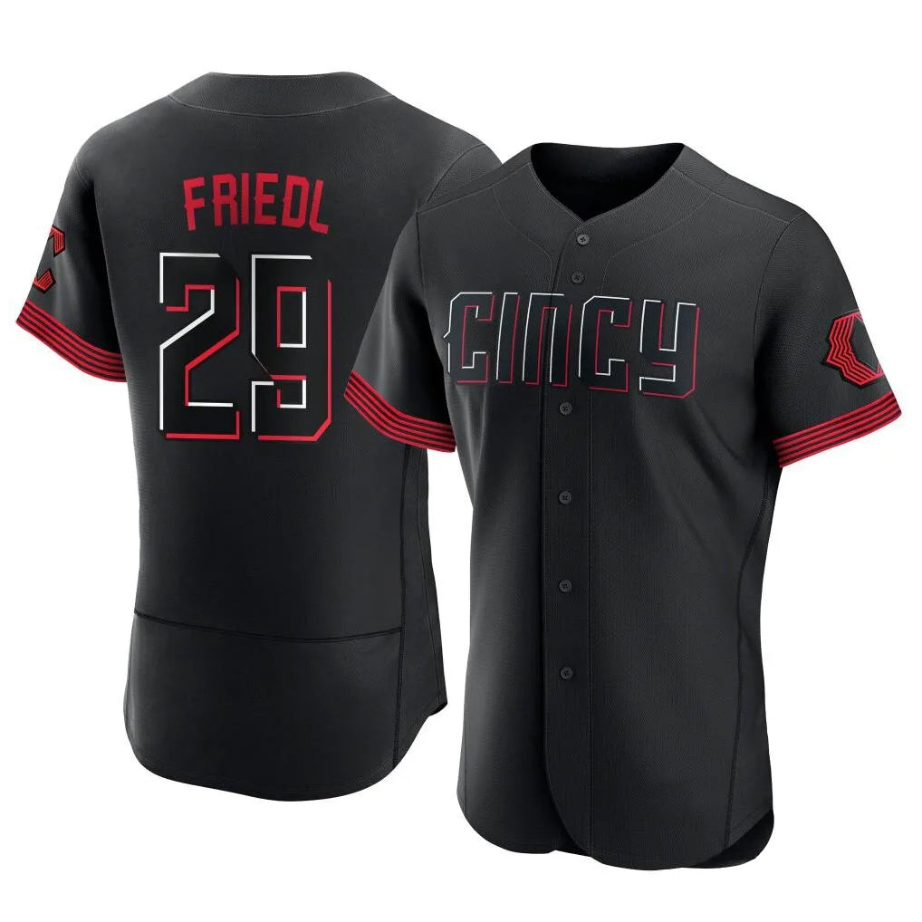 C.Reds #29 TJ Friedl Player Black City Connect Limited Elite Home Gdoa Stitched Jerseys