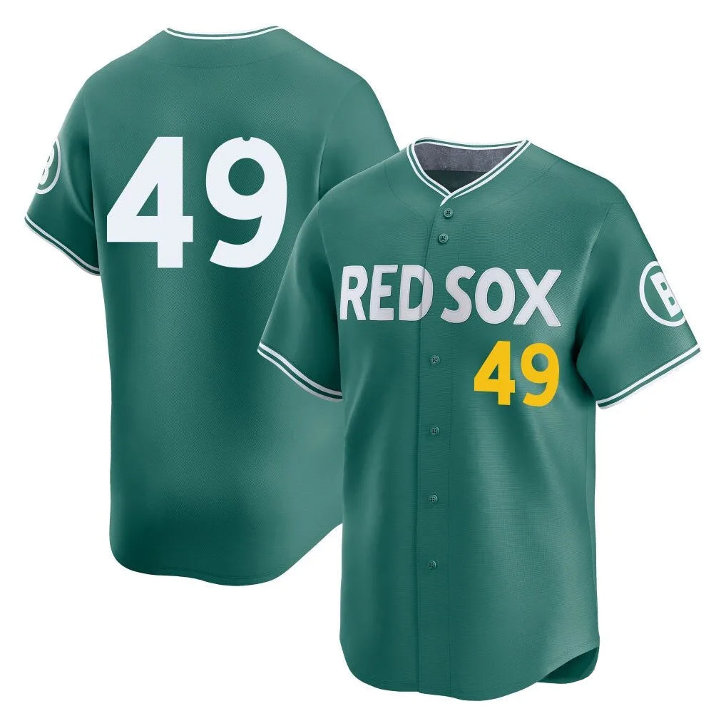 B.Red Sox #49 Tim Wakefield Player Green City Connect Limited Home Game Gdoa Stitched Jerseys