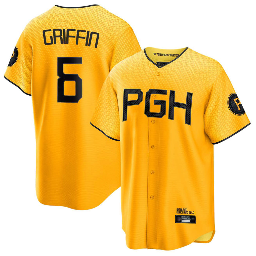 P.Pirates #6 Konnor Griffin Player Gold City Connect Home Game Stitched Jerseys