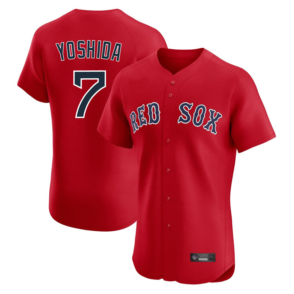 B.Red Sox #7 Masataka Yoshida Player Red Limited Elite Home Game Gdoa Stitched Jerseys