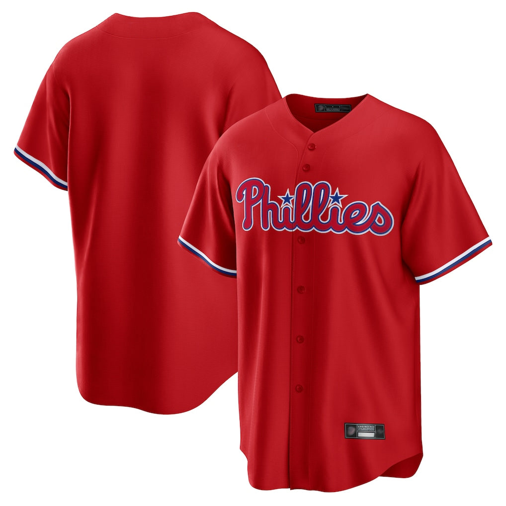 P.Phillies ## Phillies Blank Player Red Home Game Gdoa Stitched Jerseys
