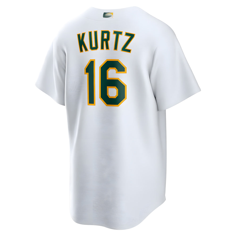 Athletics #16 Nick Kurtz Player White Home Game Stitched Jerseys