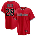 C.Guardians #28 Tanner Bibee Player Red Home Game Gdoa Stitched Jerseys