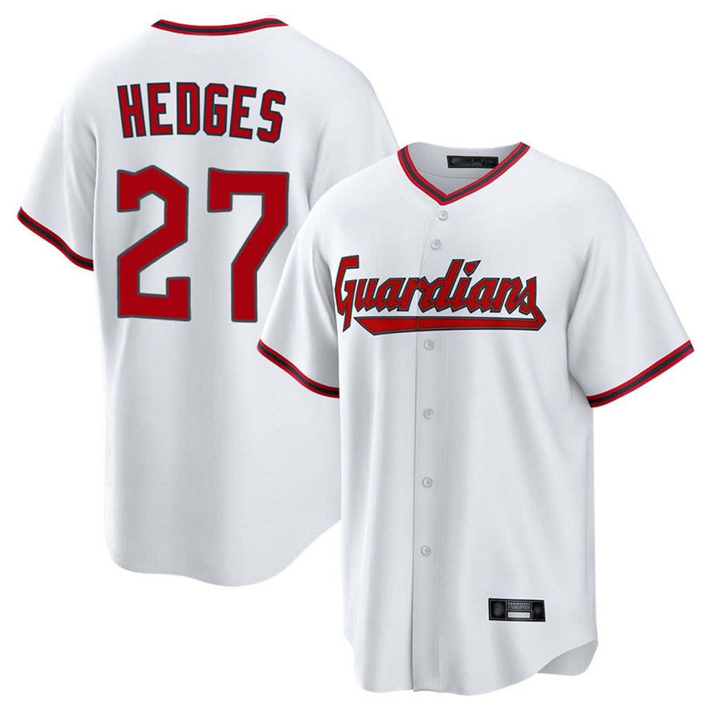 C.Guardians #27 Austin Hedges Player White Game Home Gdoa Stitched Jerseys