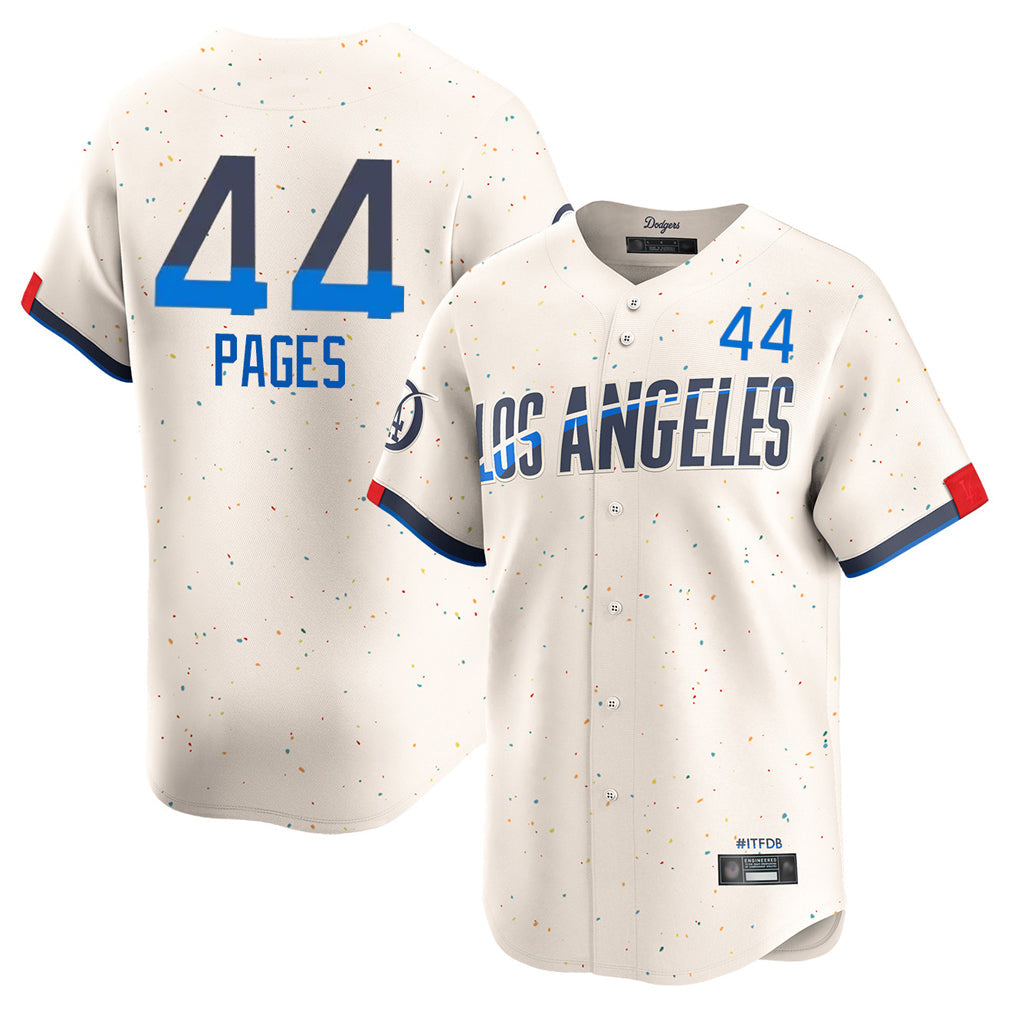 LA.Dodgers #44 Andy Pages Player Cream City Connect Limited Home Gdoa Stitched Jerseys