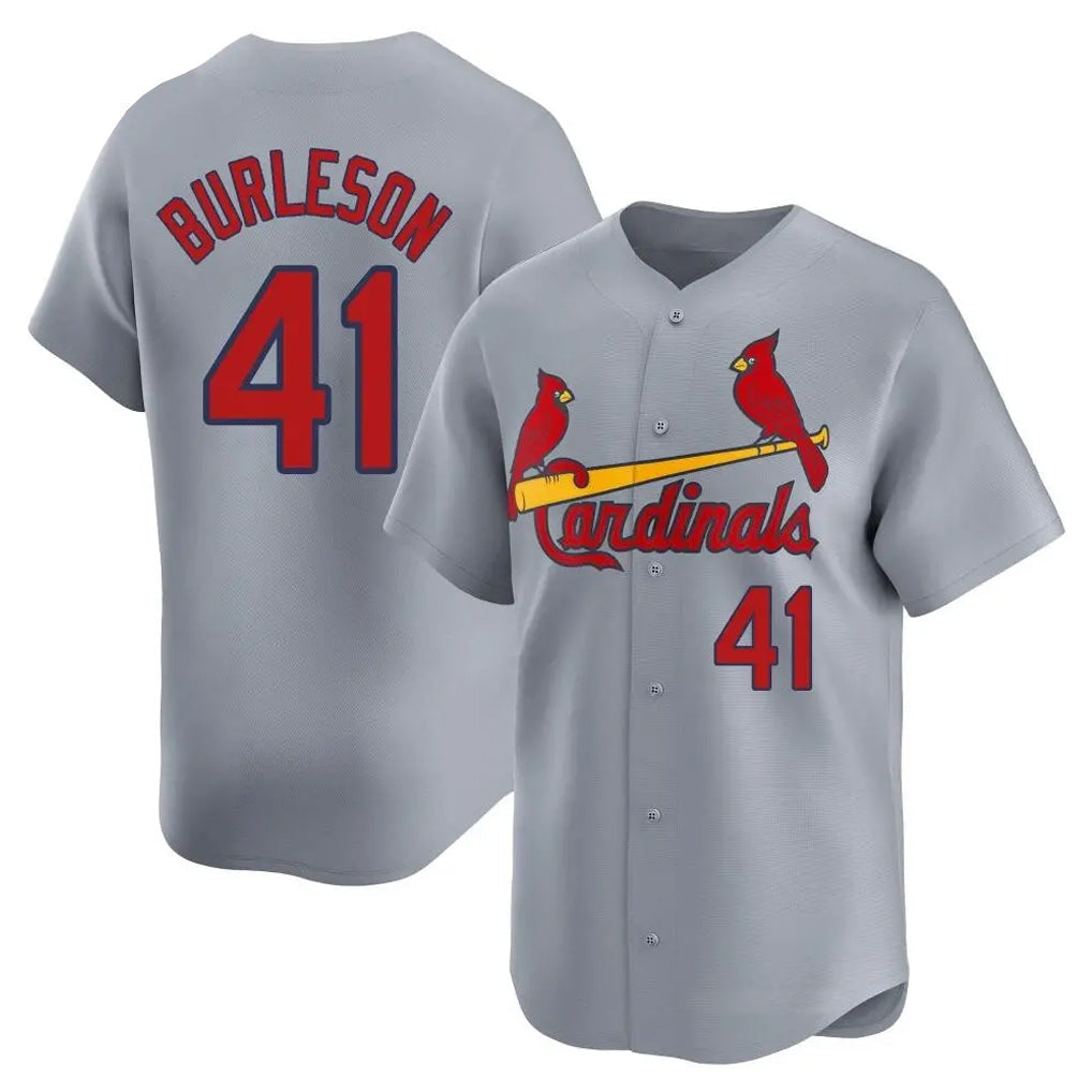 St. Louis Cardinals #41 Alec Burlesona Player Gray Home Limited Stitched Jerseys