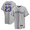 C.Rockies #23 Kris Bryant Player Gray Game Home Gdoa Stitched Jerseys