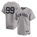 NY.Yankees #99 Aaron Judge Player Gray Limited Home Gdoa Stitched Jerseys