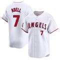 LA.Angels #7 Jo Adell Player White Limited Home Gdoa Stitched Jerseys