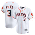 H.Astros #3 Jeremy Pena Player White Home Limited Gdoa Stitched Jerseys