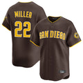 S.Diego Padres #22 Mason Miller Player Brown Home Limited Stitched Jerseys