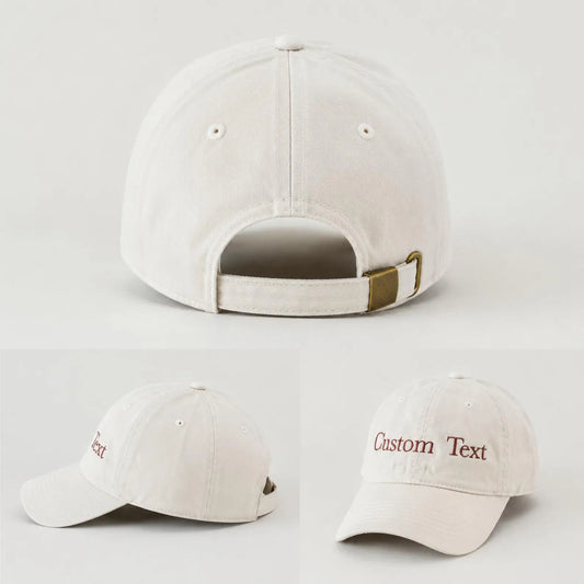 Custom Embroidered Baseball or Trucker Hat Personalized Text